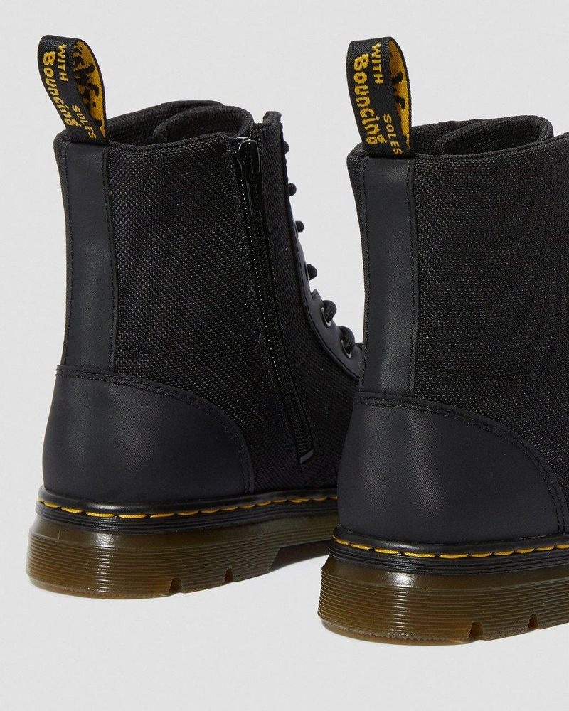 Dr Martin Martens Youth Combs Extra Tough Poly Casual Boots (Extra Tough 50/50+Rubbery) Boots Black | HK10-T3FD