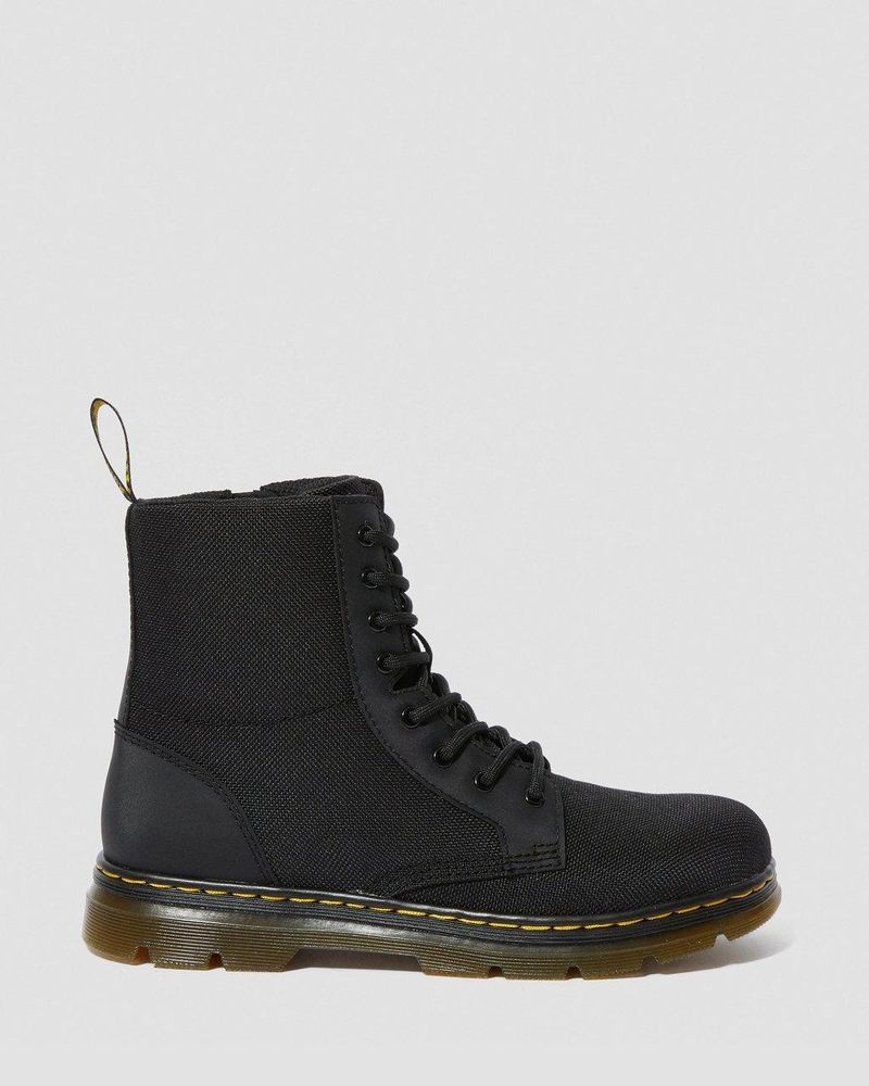 Dr Martin Martens Youth Combs Extra Tough Poly Casual Boots (Extra Tough 50/50+Rubbery) Boots Black | HK10-T3FD