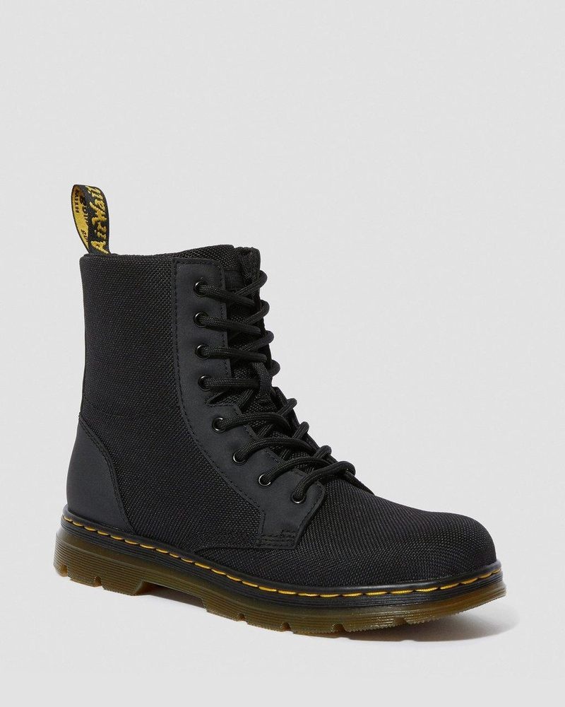 Dr Martin Martens Youth Combs Extra Tough Poly Casual Boots (Extra Tough 50/50+Rubbery) Boots Black | HK10-T3FD