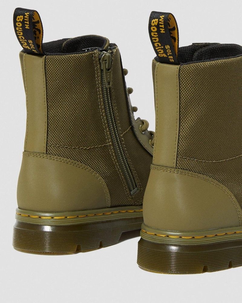 Dr Martin Martens Youth Combs Extra Tough Poly Casual Boots (Extra Tough 50/50+Rubbery) Boots Olive | LT23-I3JB