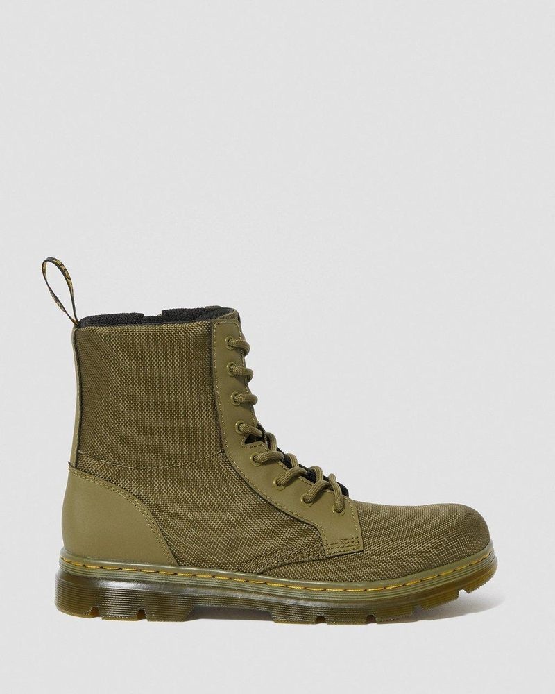 Dr Martin Martens Youth Combs Extra Tough Poly Casual Boots (Extra Tough 50/50+Rubbery) Boots Olive | LT23-I3JB